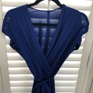 Royal Blue faux wrap dress